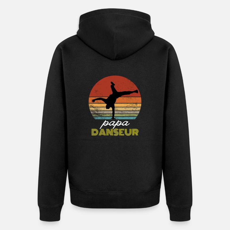 PAPA DANSEUR BREAKDANCE - Veste à capuche bio Premium Unisexe - noir