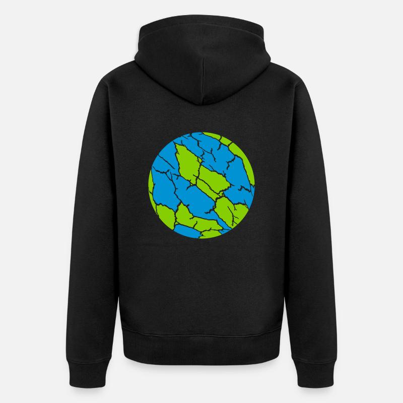 Bunter Ball Risse Muster - Unisex Premium Bio Zip Hoodie - Schwarz