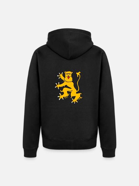 Leeuw OF vlag van Aveyron - Uniseks Premium bio ziphoodie - zwart