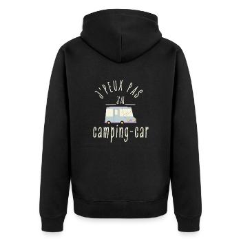 J peux pas j ai Camping car - Veste à capuche bio Premium Unisexe - noir - Dos - Nico (187cm)