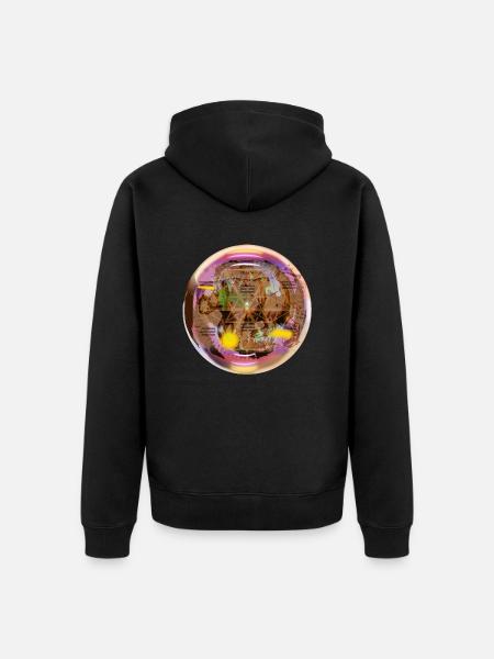 BubbleBär - Unisex Premium Bio Zip Hoodie - Schwarz