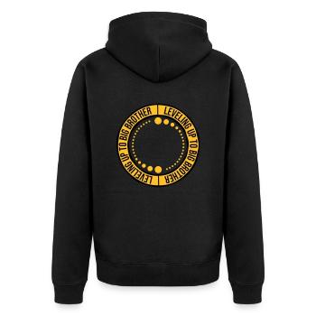 Monter de niveau grand frère - Veste à capuche bio Premium Unisexe - noir - Dos - Nico (187cm)