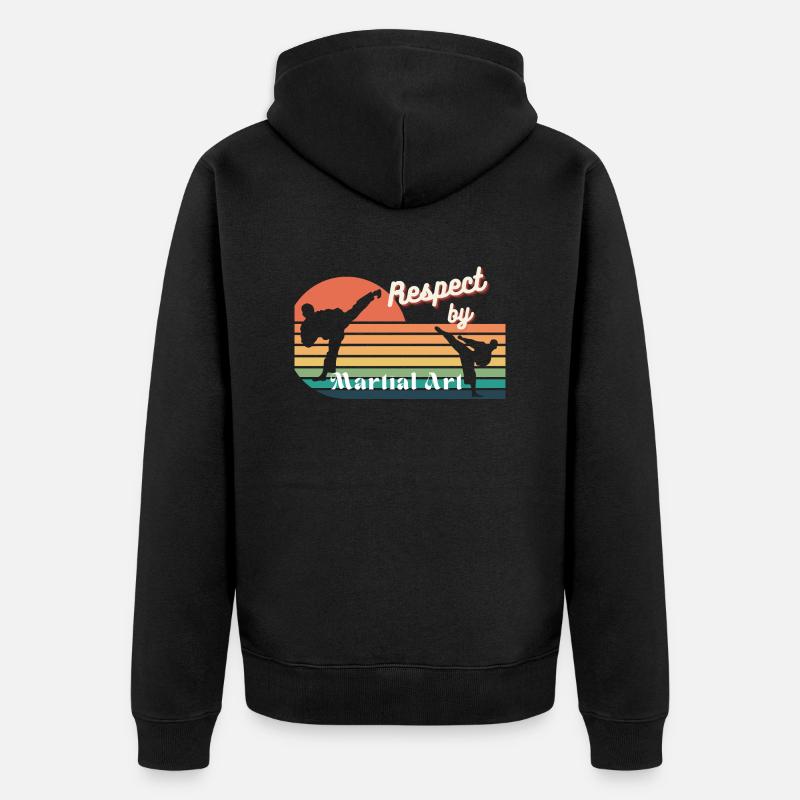 Kampfkunst - Unisex Premium Bio Zip Hoodie - Schwarz