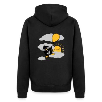 Flying Penguin Balloon Sun - Veste à capuche bio Premium Unisexe - noir - Dos - Nico (187cm)