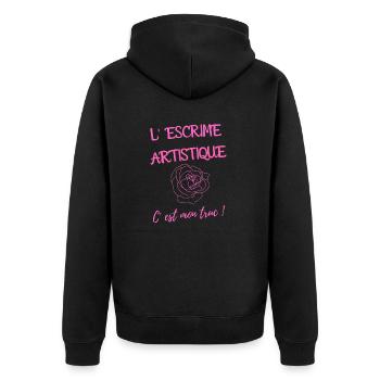 l' escrime artistique c'est mon truc - Veste à capuche bio Premium Unisexe - noir - Dos - Nico (187cm)