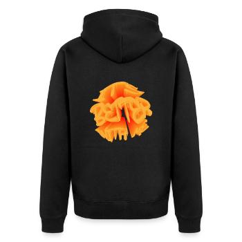 It's better with me - Unisex Premium Organic Zip Hoodie - black - Back - Nico (187cm)
