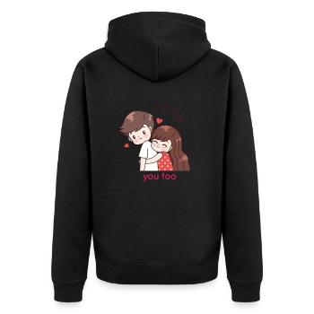 Love - Veste à capuche bio Premium Unisexe - noir - Dos - Nico (187cm)