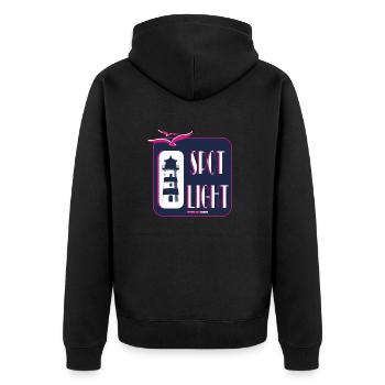Cool phare motif mer côte plage cadeau - Veste à capuche bio Premium Unisexe - noir - Dos - Nico (187cm)