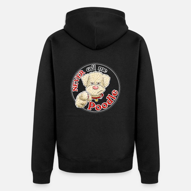 Poodle1 2 - Unisex Premium Bio Zip Hoodie - Schwarz