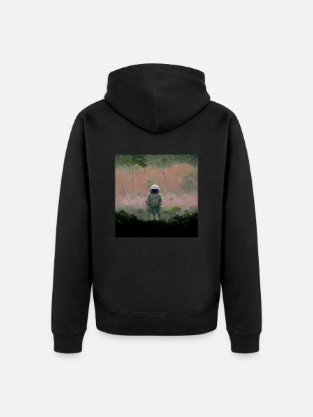 Lonely Voyager 008 - Unisex Premium Bio Zip Hoodie - Schwarz