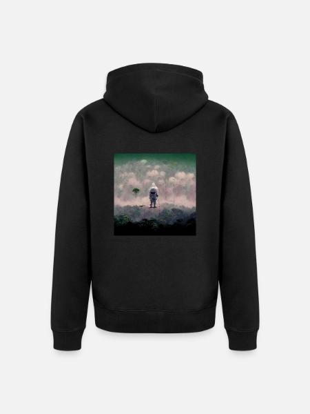 Lonely Voyager 020 - Unisex Premium Bio Zip Hoodie - Schwarz