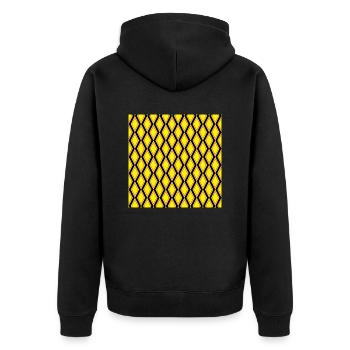 Kite diamond pattern - Unisex Premium Organic Zip Hoodie - black - Back - Nico (187cm)