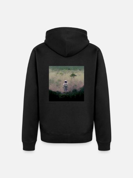 Lonely Voyager 056 - Unisex Premium Bio Zip Hoodie - Schwarz