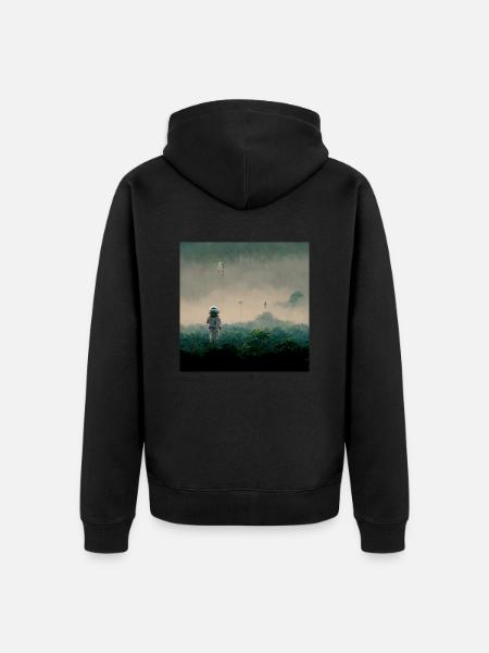 Lonely Voyager 074 - Unisex Premium Bio Zip Hoodie - Schwarz