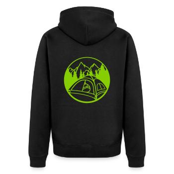 Forêt de camping county mountains - Veste à capuche bio Premium Unisexe - noir - Dos - Nico (187cm)