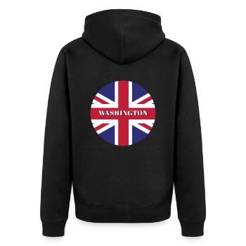 Washington - Veste à capuche bio Premium Unisexe - noir - Dos - Nico (187cm)