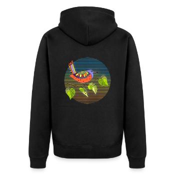 Oiseau - Veste à capuche bio Premium Unisexe - noir - Dos - Nico (187cm)
