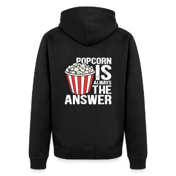Popcron est toujours la réponse - Veste à capuche bio Premium Unisexe - noir - Dos - Nico (187cm)