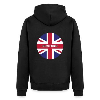 Romford Royaume-Uni - Veste à capuche bio Premium Unisexe - noir - Dos - Nico (187cm)