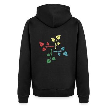 nature plantes rétro conservation de la nature jardin amis - Veste à capuche bio Premium Unisexe - noir - Dos - Nico (187cm)