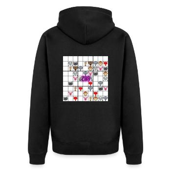 Sudoku vs zoo Documentary - Animals in a Sudokur puzzle. - Unisex Premium Organic Zip Hoodie - black - Back - Nico (187cm)
