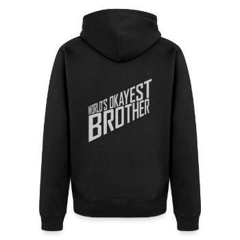 Worlds okayest Brother citation - Veste à capuche bio Premium Unisexe - noir - Dos - Nico (187cm)