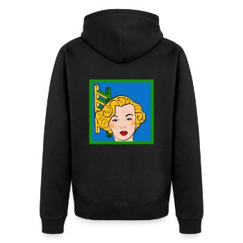 T-shirt Groovie Chick - Veste à capuche bio Premium Unisexe - noir - Dos - Nico (187cm)