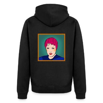 fille 23 2 - Veste à capuche bio Premium Unisexe - noir - Dos - Nico (187cm)