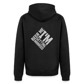 Beer Me Me marier - Veste à capuche bio Premium Unisexe - noir - Dos - Nico (187cm)