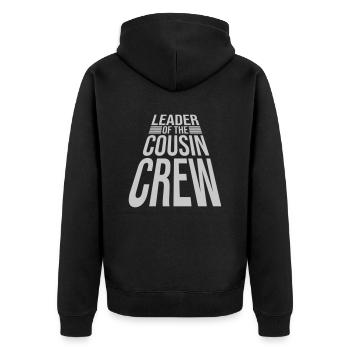 Leader Cousin Crew Team - Veste à capuche bio Premium Unisexe - noir - Dos - Nico (187cm)