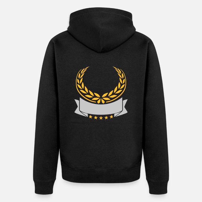 Bannière Laurel Wreath Stars Empty - Veste à capuche bio Premium Unisexe - noir
