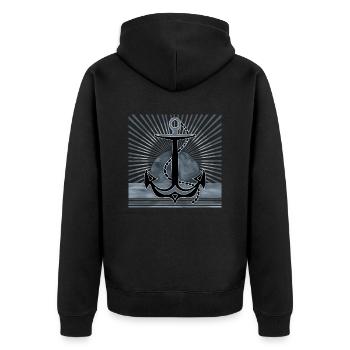 Ancre - Veste à capuche bio Premium Unisexe - noir - Dos - Nico (187cm)