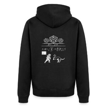 The science of 20 sided dice math lover - Unisex Premium Organic Zip Hoodie - black - Back - Nico (187cm)