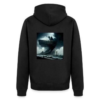 Vaisseau fantôme - Veste à capuche bio Premium Unisexe - noir - Dos - Nico (187cm)