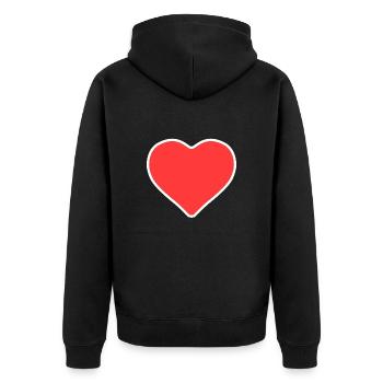 Cœur - Veste à capuche bio Premium Unisexe - noir - Dos - Nico (187cm)
