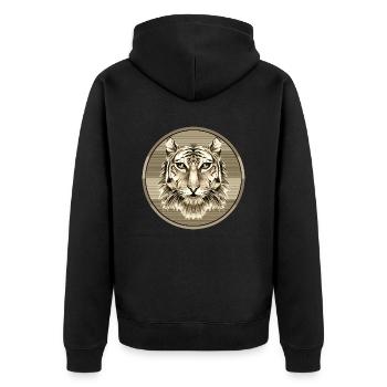 Tigre - Veste à capuche bio Premium Unisexe - noir - Dos - Nico (187cm)
