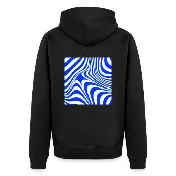Vague mer bleu - Veste à capuche bio Premium Unisexe - noir - Dos - Nico (187cm)