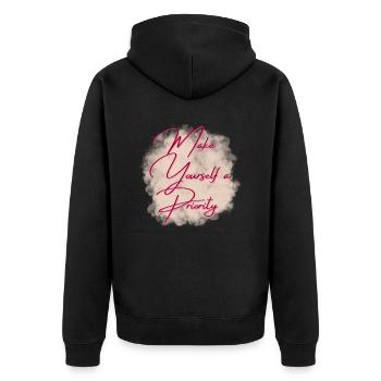 Make yourslef a priority - Veste à capuche bio Premium Unisexe - noir - Dos - Nico (187cm)
