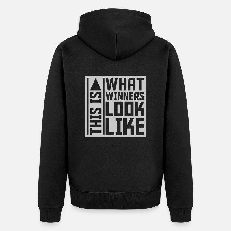 What Winners Look Like - Unisex Premium Bio Zip Hoodie - Schwarz