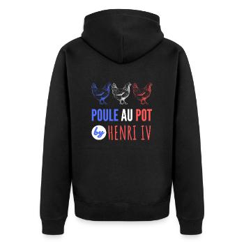 poule au pot by Henry IV - Veste à capuche bio Premium Unisexe - noir - Dos - Nico (187cm)