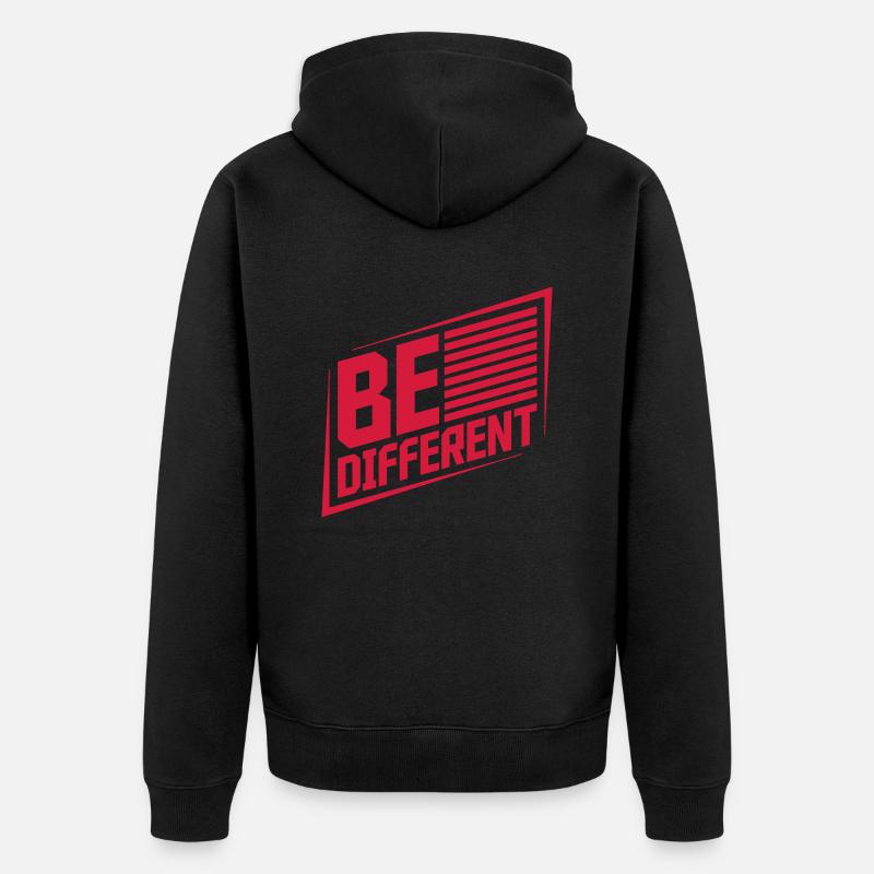 Soyez différent Logo Design - Veste à capuche bio Premium Unisexe - noir