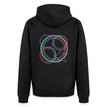 colors shape - Veste à capuche bio Premium Unisexe - noir - Dos - Nico (187cm)