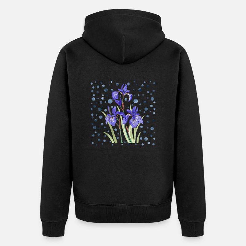 Fleur - Veste à capuche bio Premium Unisexe - noir