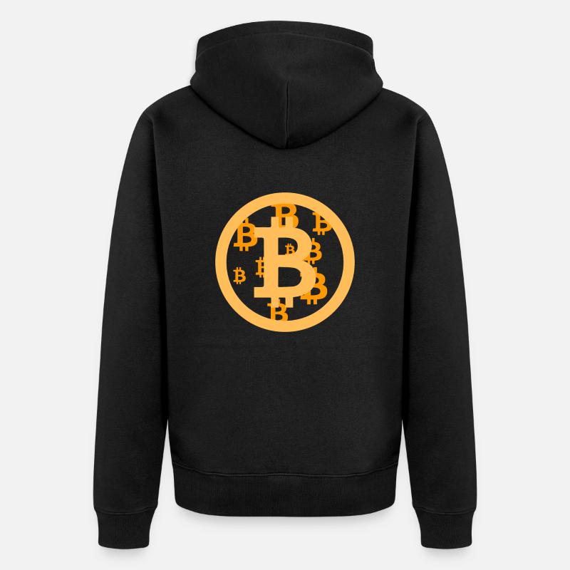 Conception Bitcoin - Veste à capuche bio Premium Unisexe - noir