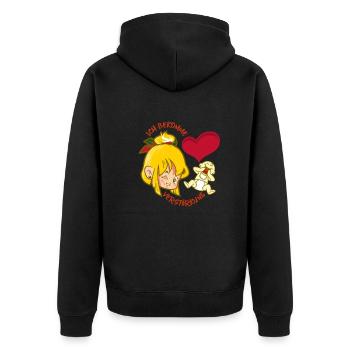 Schwester bekommt Verstärkung (blond) - Unisex Premium Bio Zip Hoodie - Schwarz - Hinten - Nico (187cm)