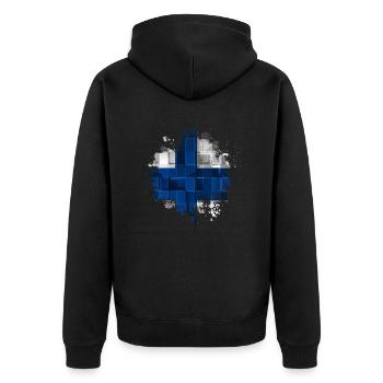 Finlande Suomi helsinki scandinavie viking - Veste à capuche bio Premium Unisexe - noir - Dos - Nico (187cm)