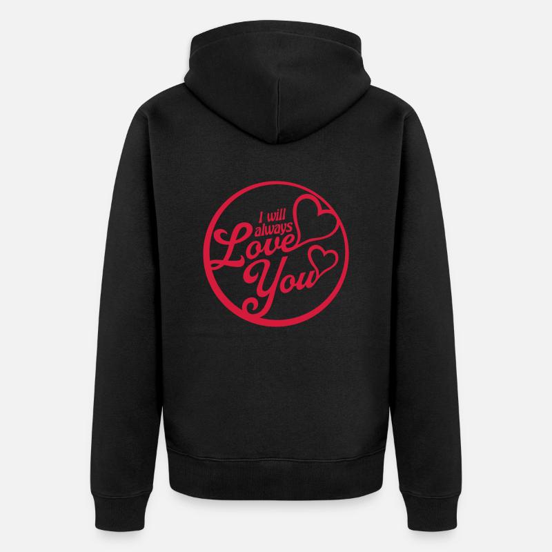 J’aimerai toujours - Veste à capuche bio Premium Unisexe - noir