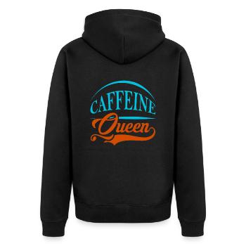 Reine de la caféine - Veste à capuche bio Premium Unisexe - noir - Dos - Nico (187cm)