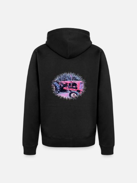 Tractor - Unisex Premium Organic Zip Hoodie - black