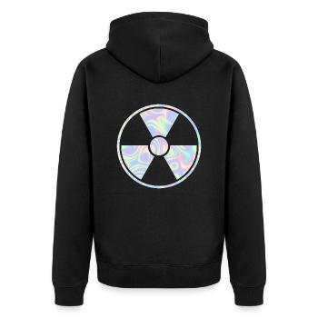Signe radioactif Vaporwave - Veste à capuche bio Premium Unisexe - noir - Dos - Nico (187cm)